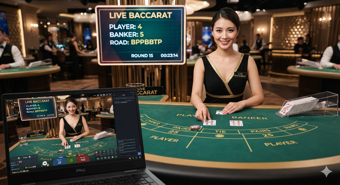 chơi baccarat với người chia bài trực tiếp
