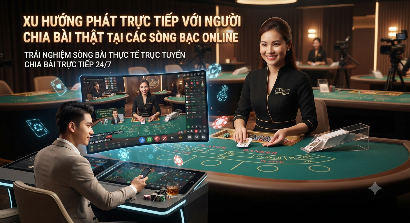 phát trực tiếp với người chia bài thật